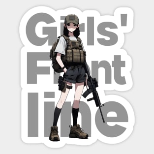 Girls' Frontline Tactical Chic Tee: Where Strength Meets Style Sticker